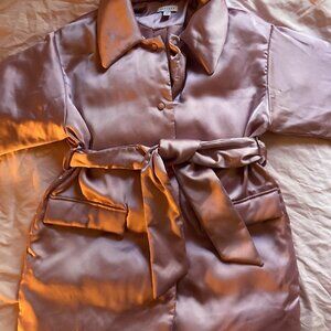 Lilac satin puffer - Topshop size 6